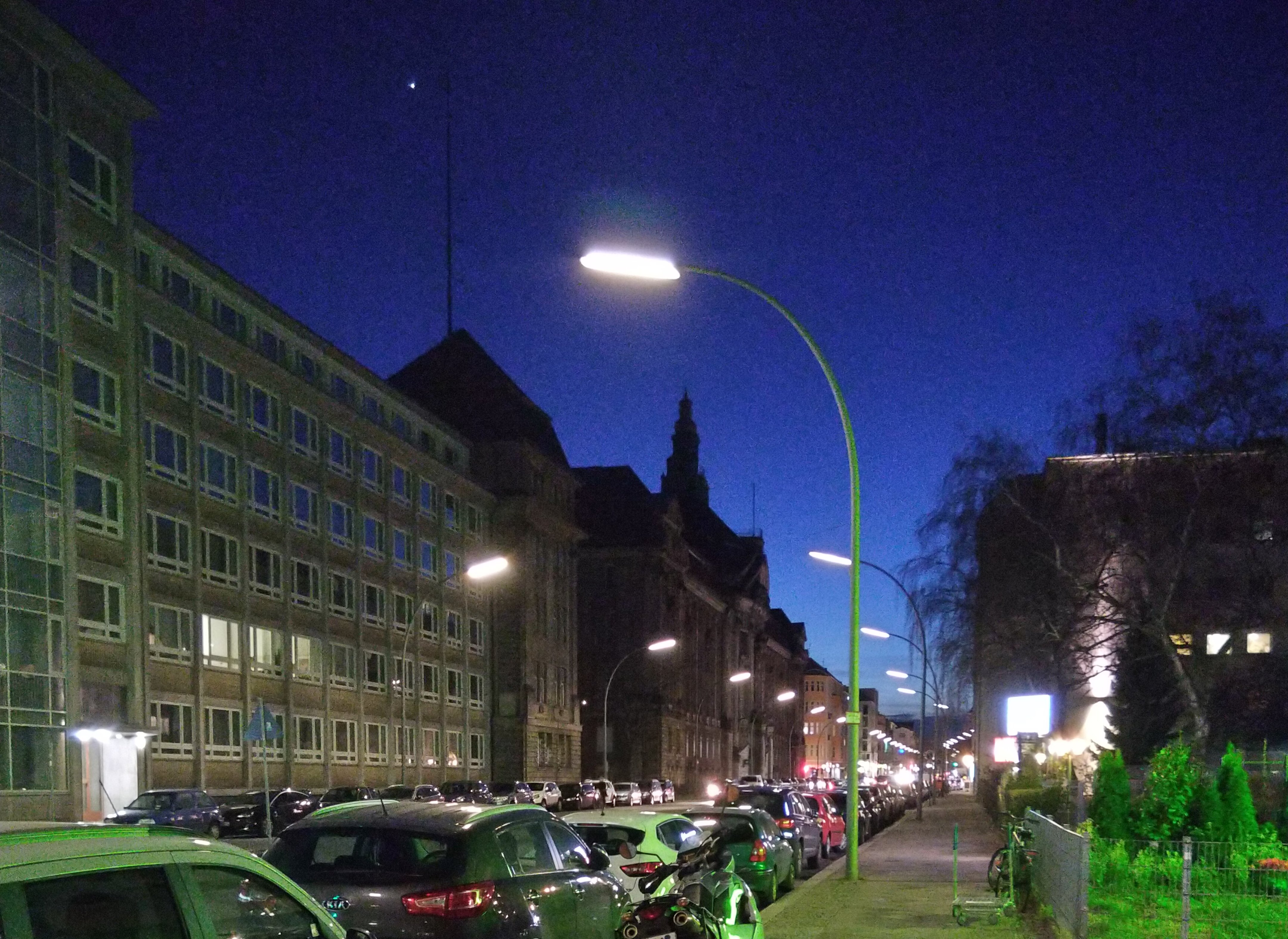 Bike under colourful evening